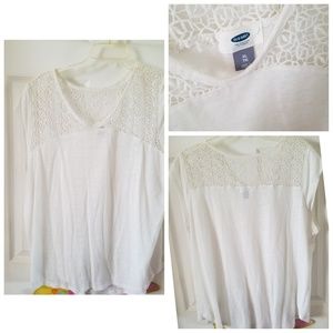 Old Navy white sheer shirt Sz XL